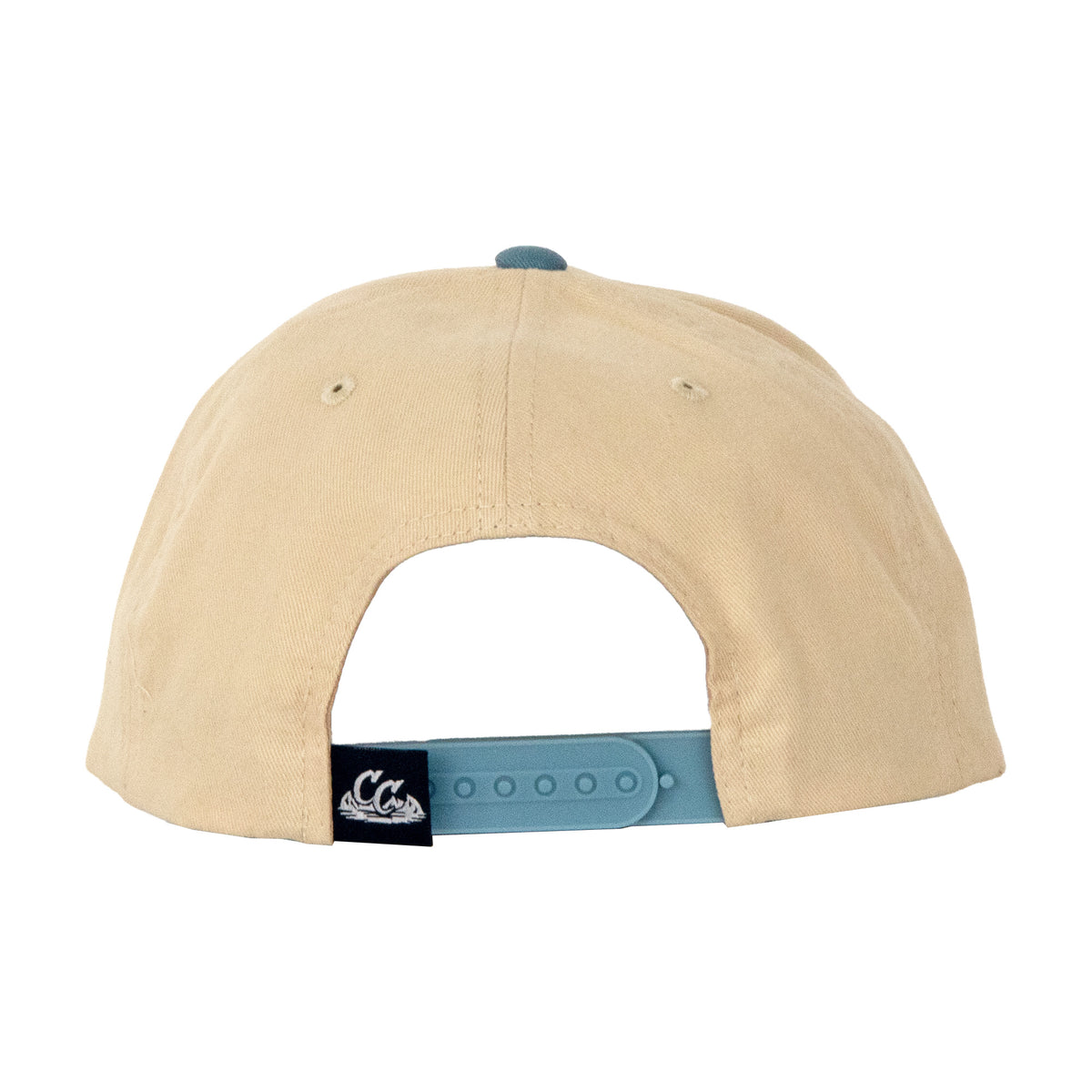 Draft - Denver - Ivory/Slate Blue Slight Curve Hat - Embroidered