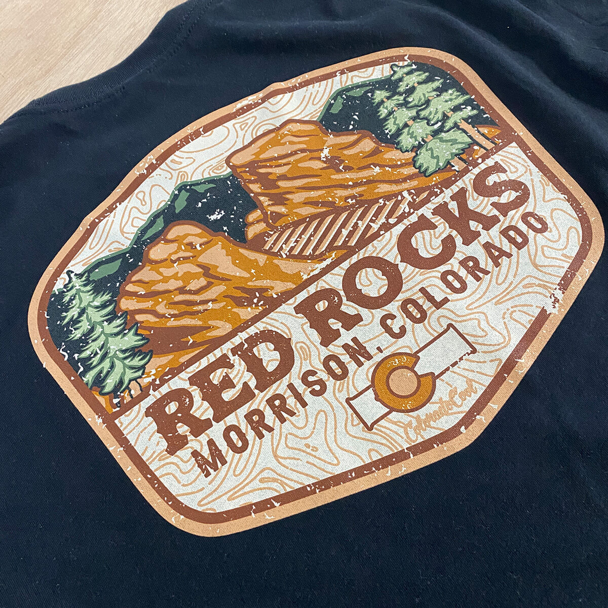 Red Rocks Vibes T-Shirt - Black