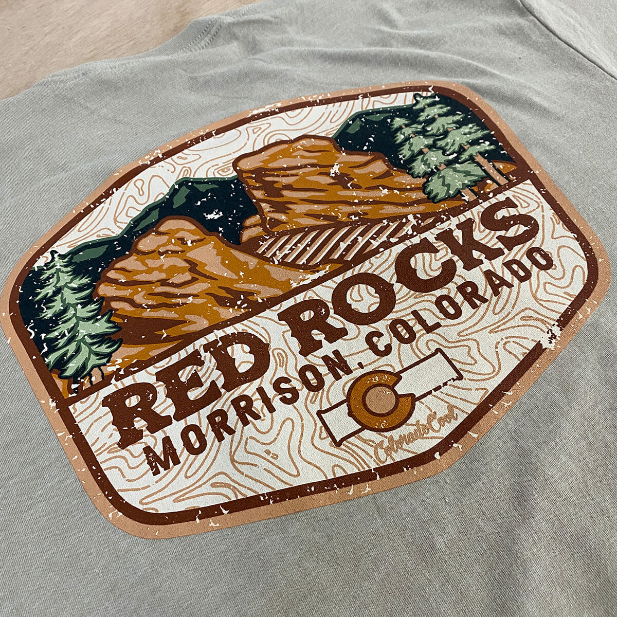 Red Rocks Vibes T-Shirt - Heather Tan