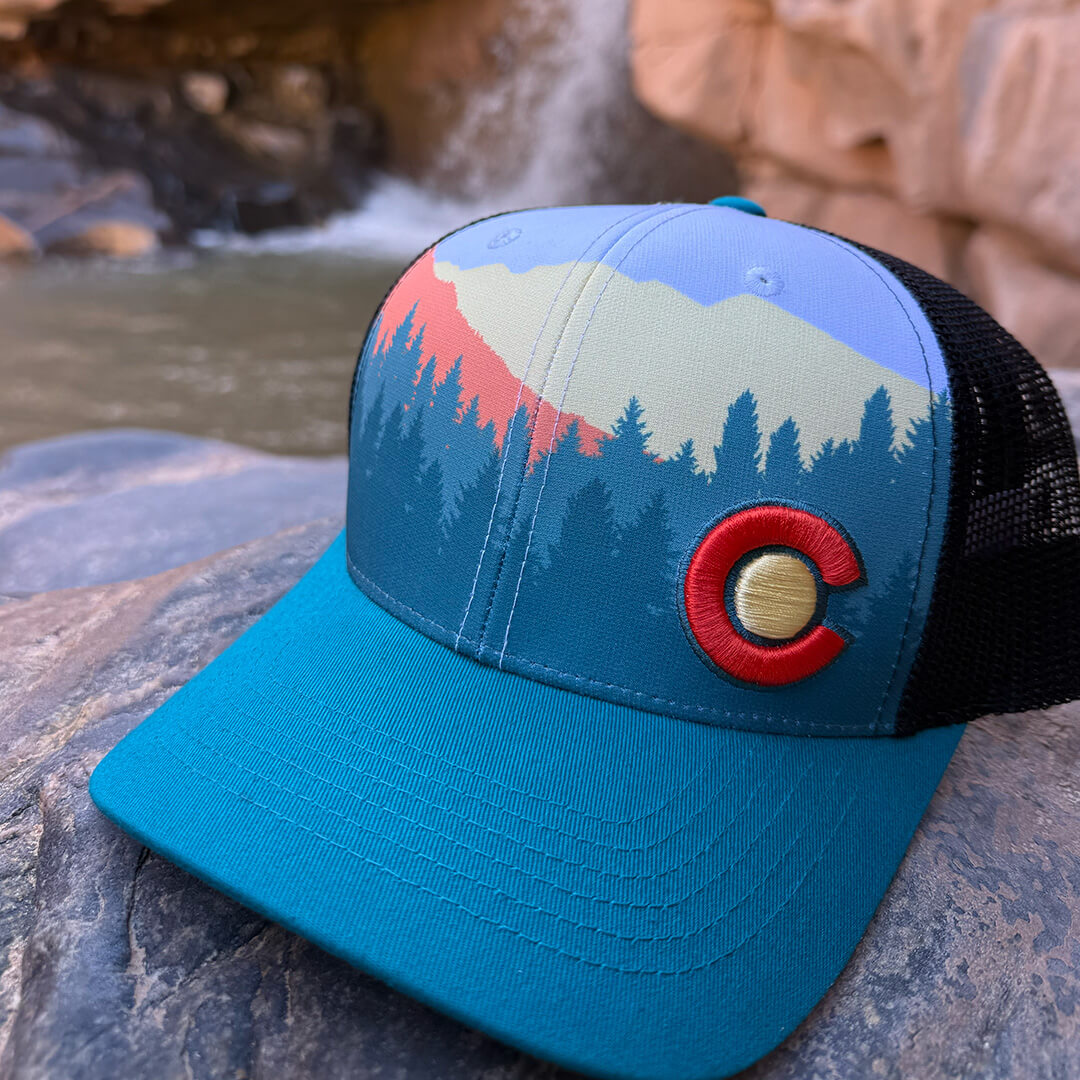 Alpine Teal Trucker Hat - Teal/Black