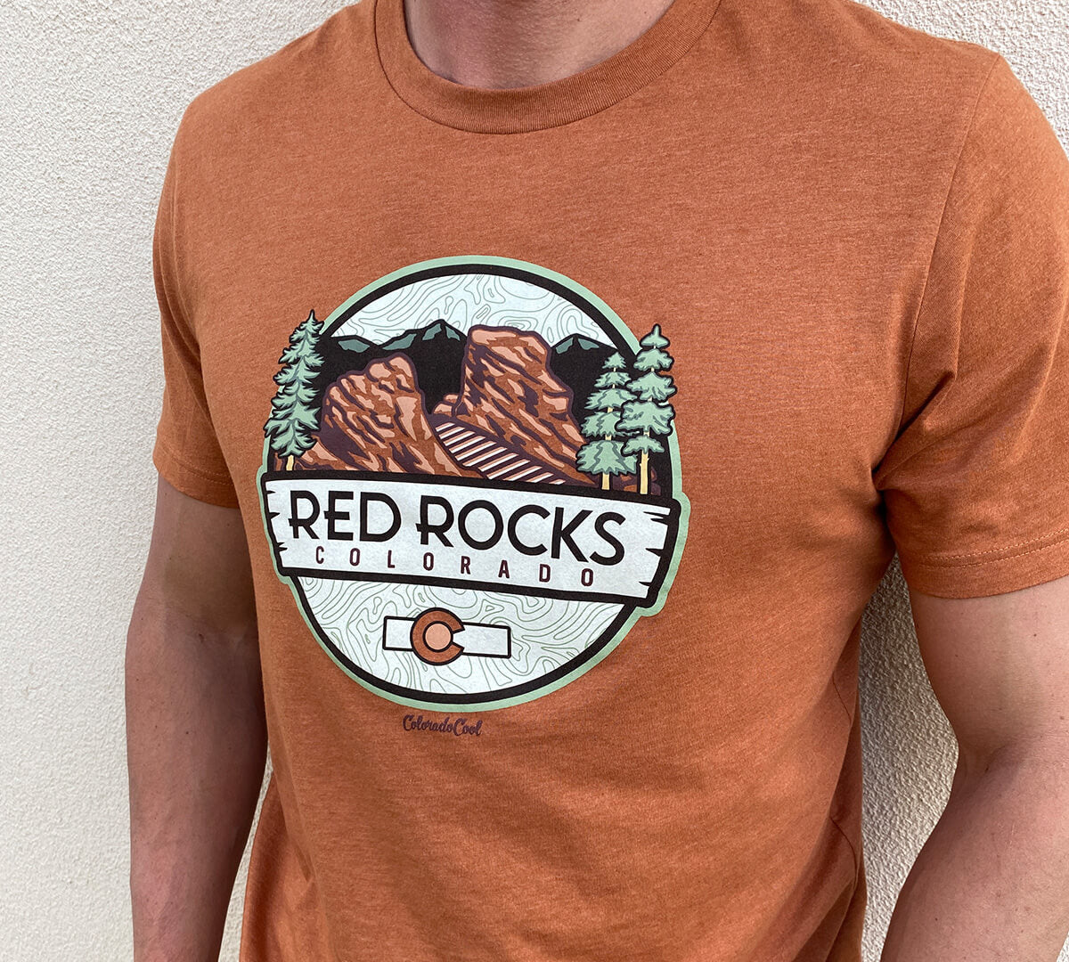 Red Rocks T-Shirt - Orange - Shop for Colorado T-Shirts Online ...