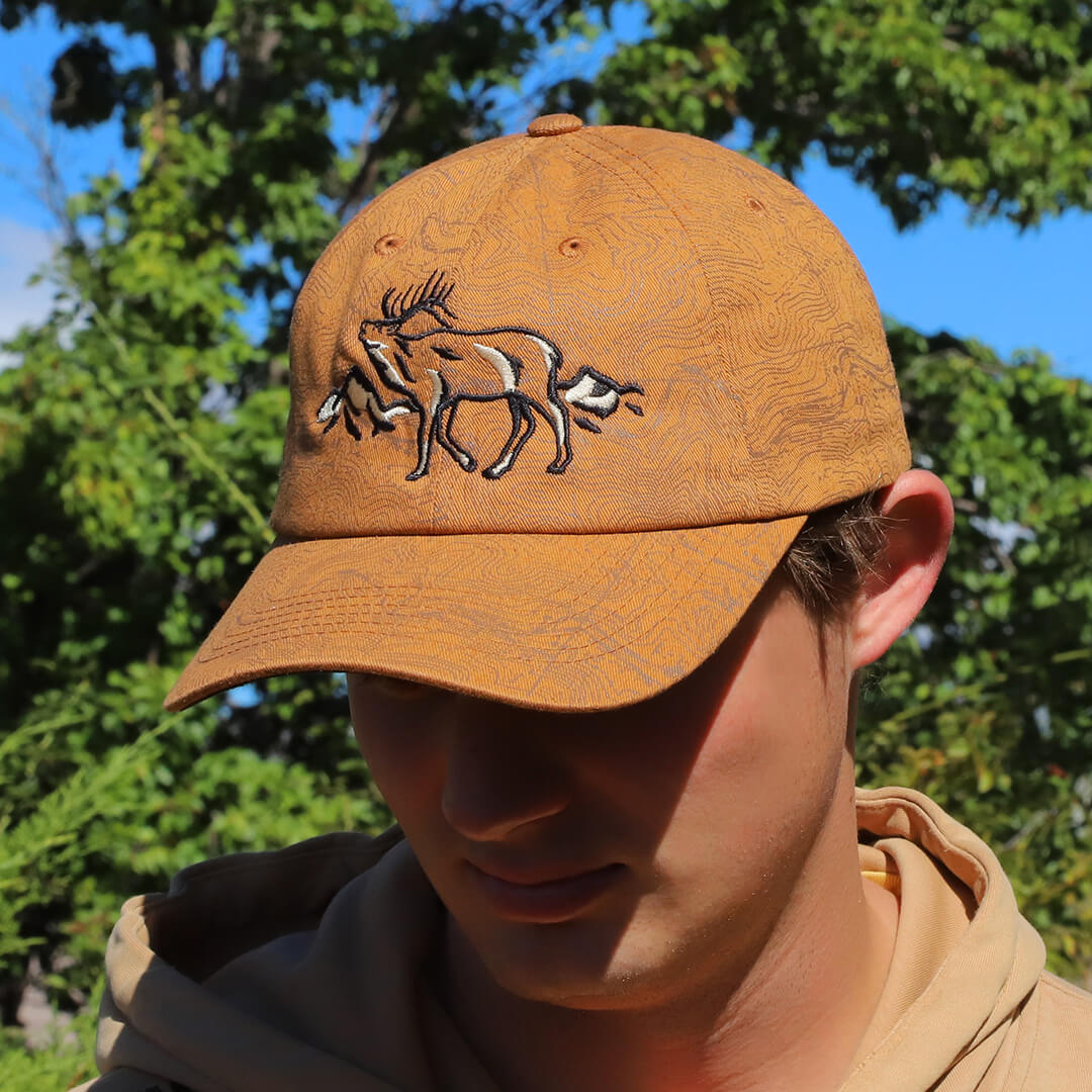 Roaming Elk - Topo Canvas Uns Hat