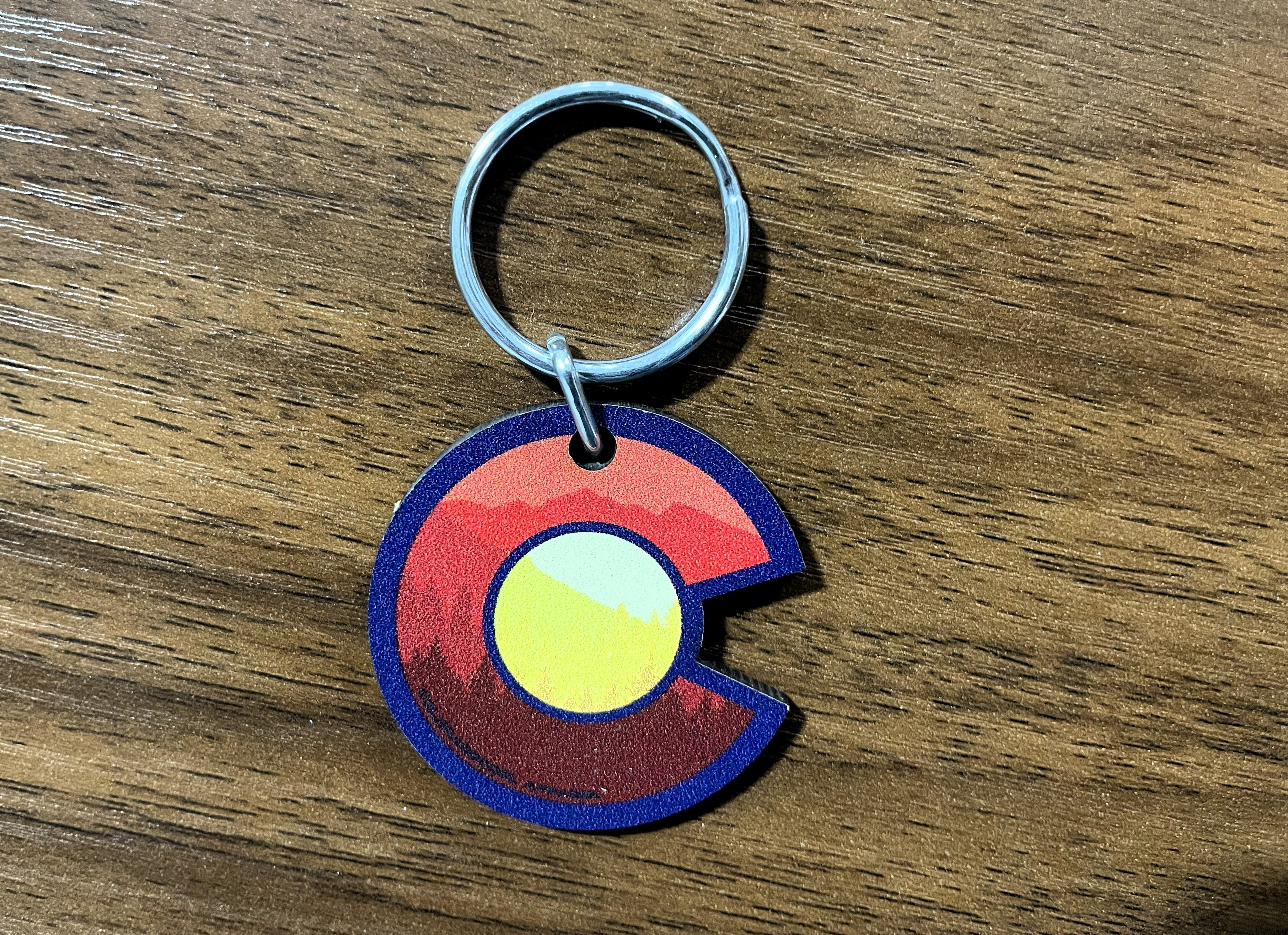 Layered Mountains - Red - Keychain