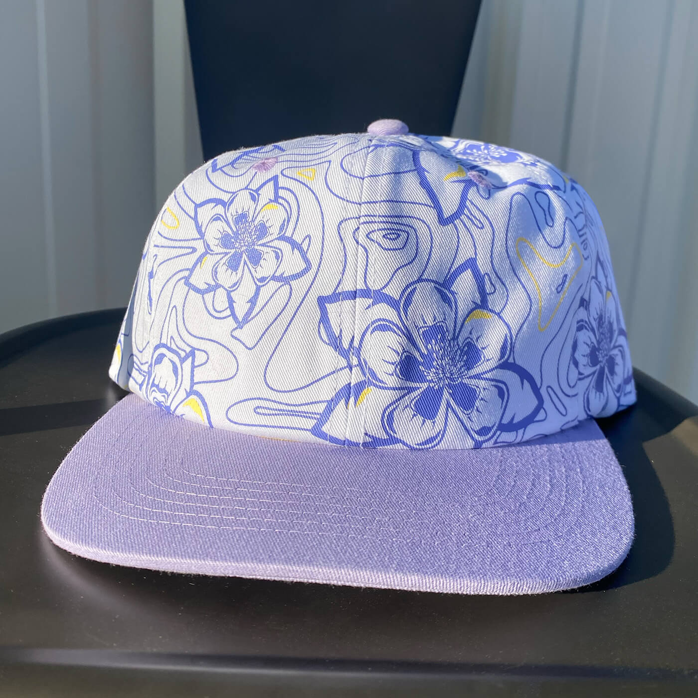 Topo Floral Hat - White/Purple