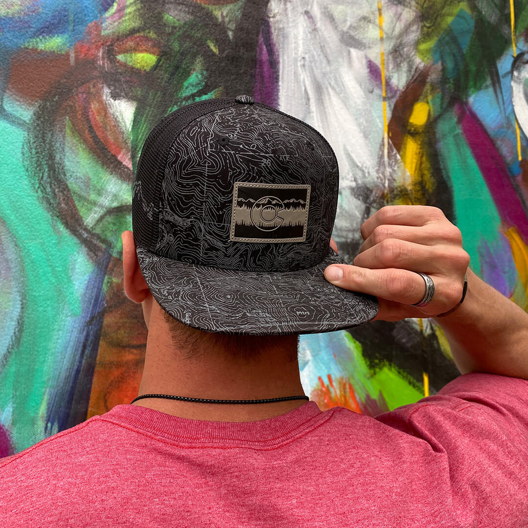 Black Topo Range Hat - Flat - Black/Charcoal