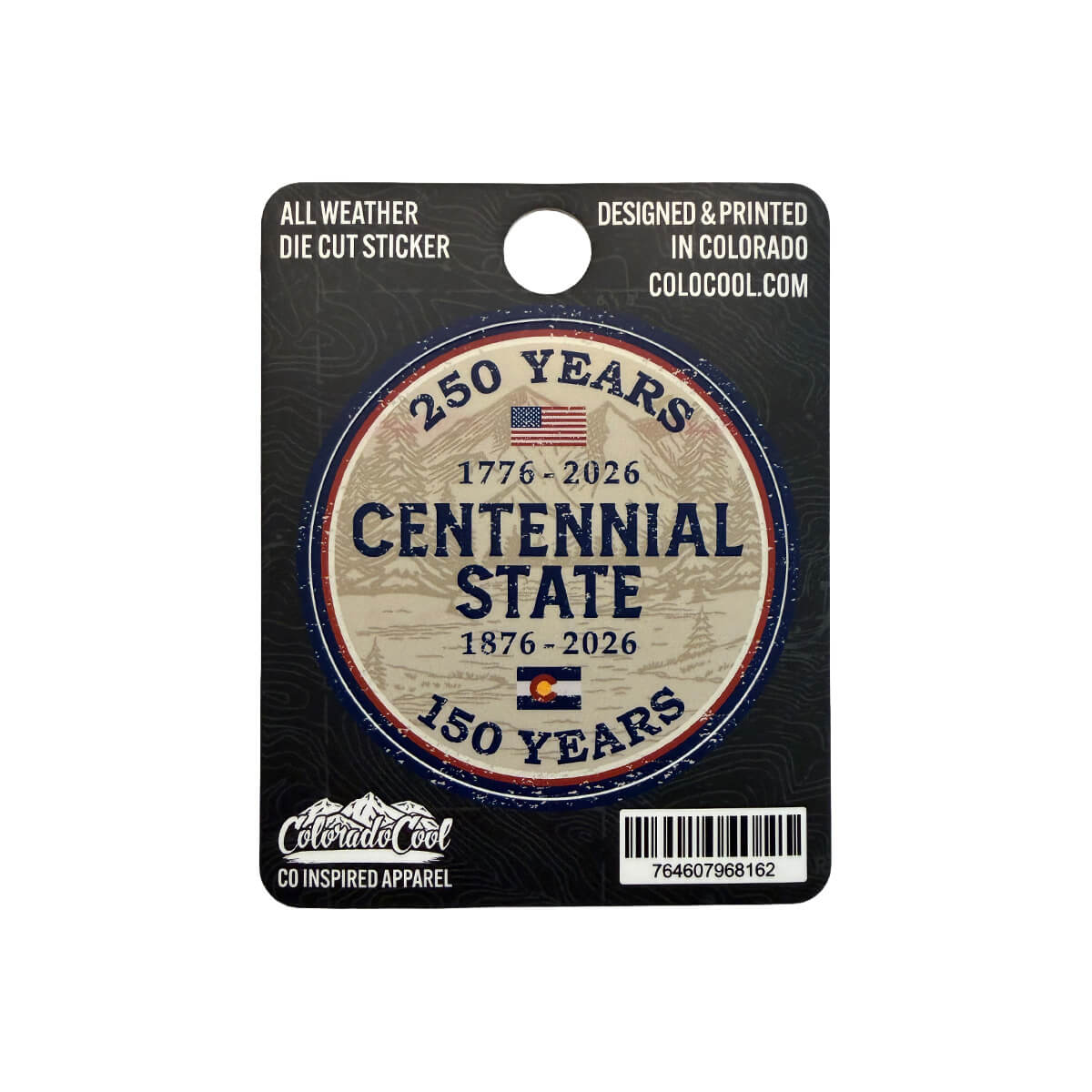 Vintage - 150th Anniversary - Centennial State - Sticker
