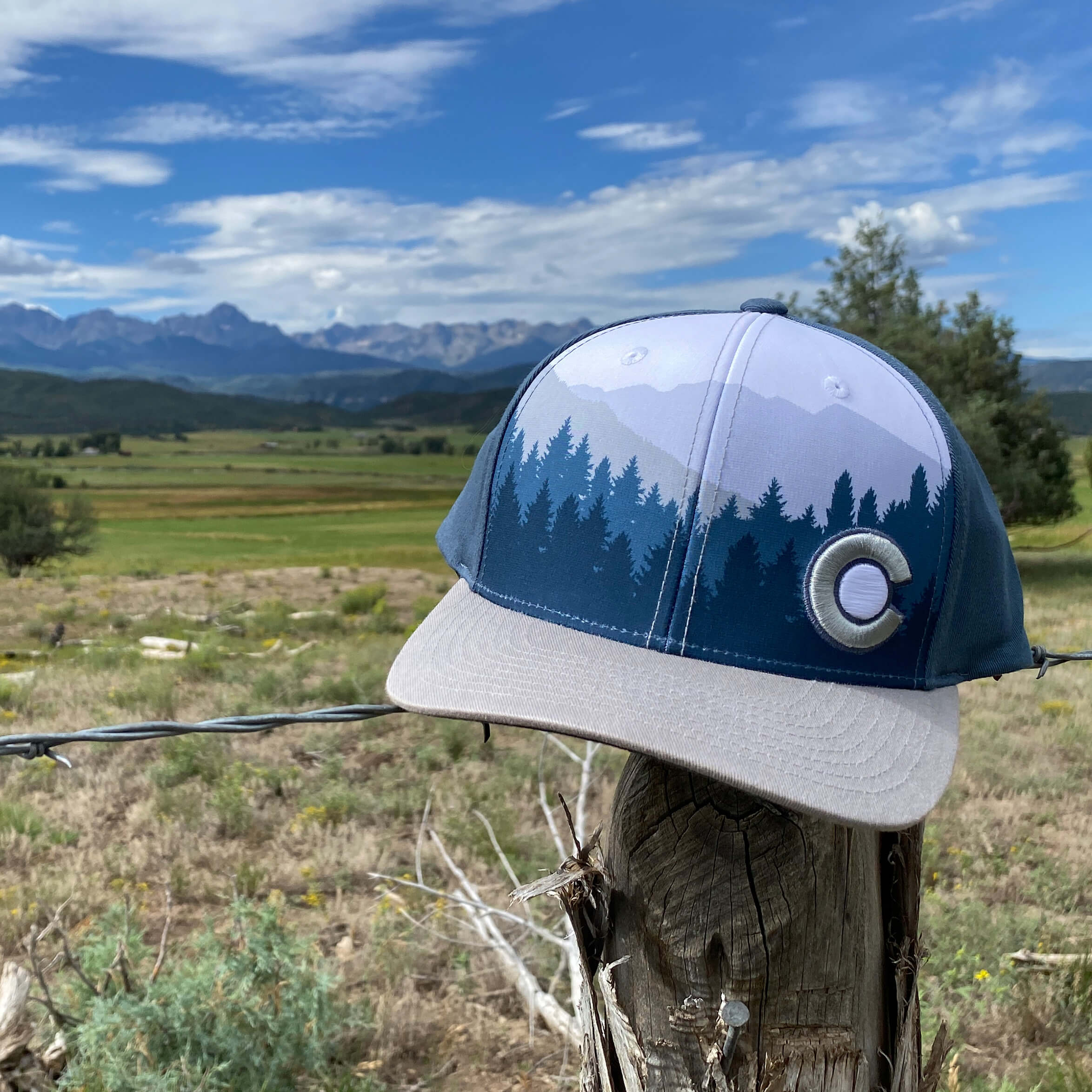 Alpine Snapback Hat - Indigo/Gray