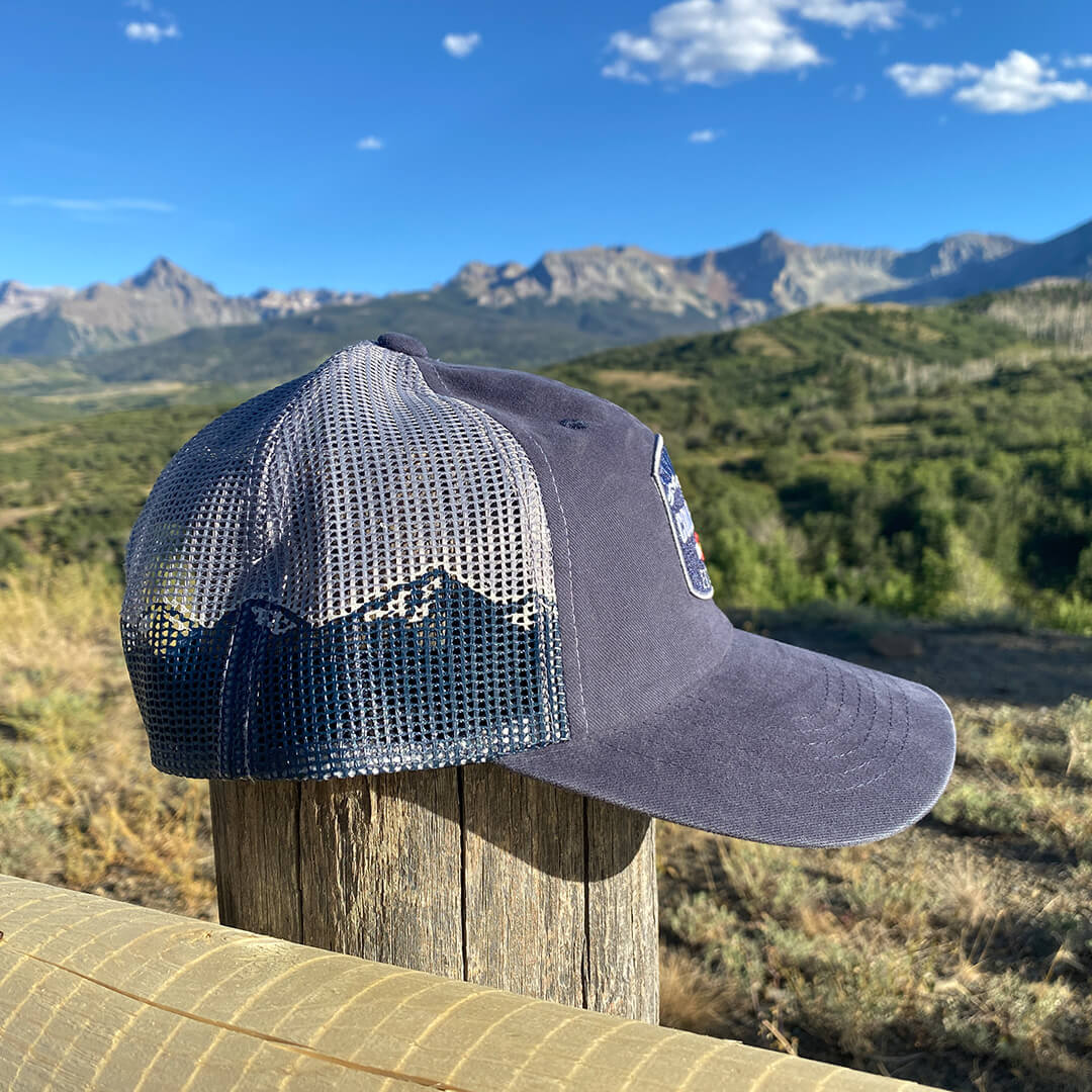 Range Unstructured Trucker - Navy/Gray - CO Navy Badge