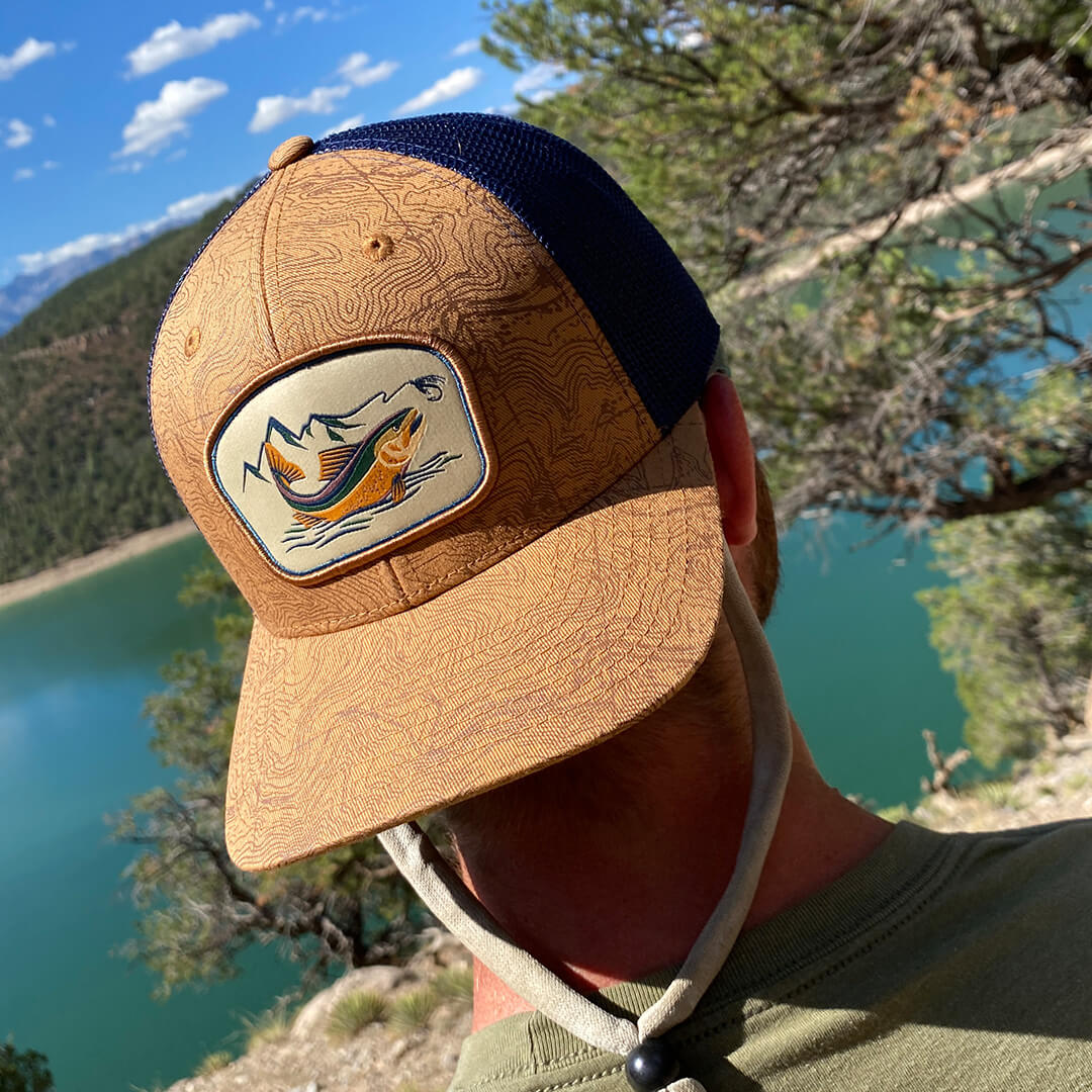 Mountain Cast Trucker - Brown/Navy - Slight Curve