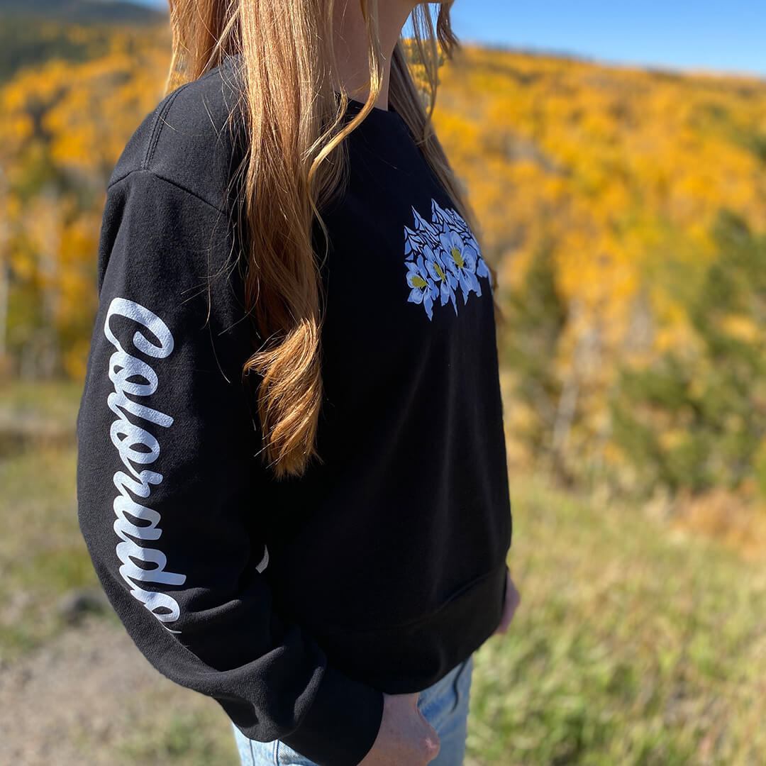 Floral Range - Sweatshirt - Black - Womens