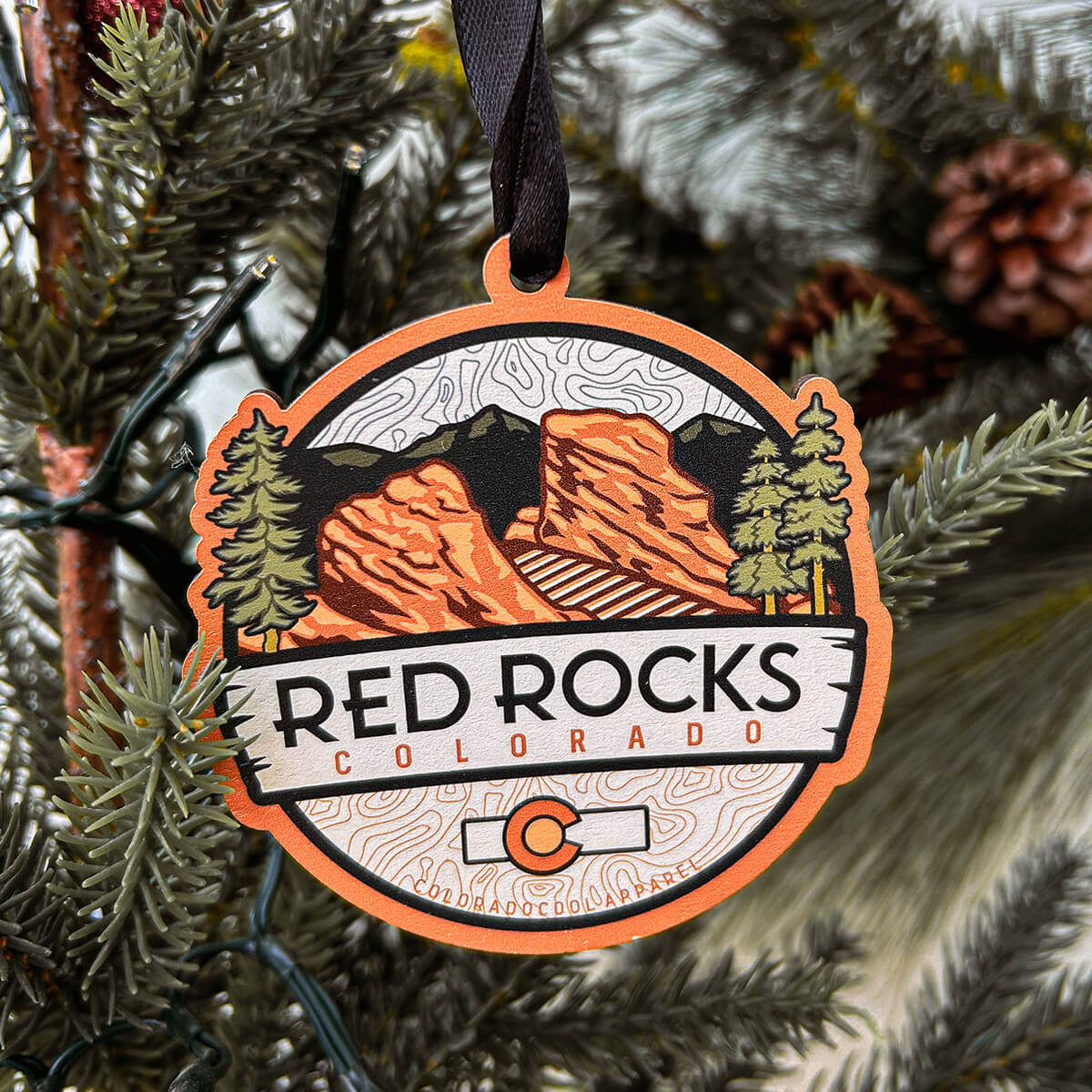 Red Rocks Amphitheater Christmas Ornament