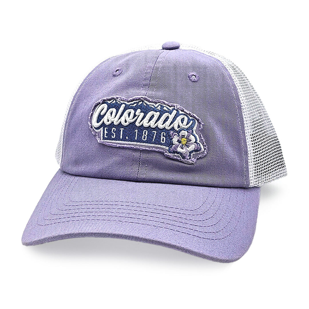 Mountain Bloom Hat - Unstructured - Purple/White