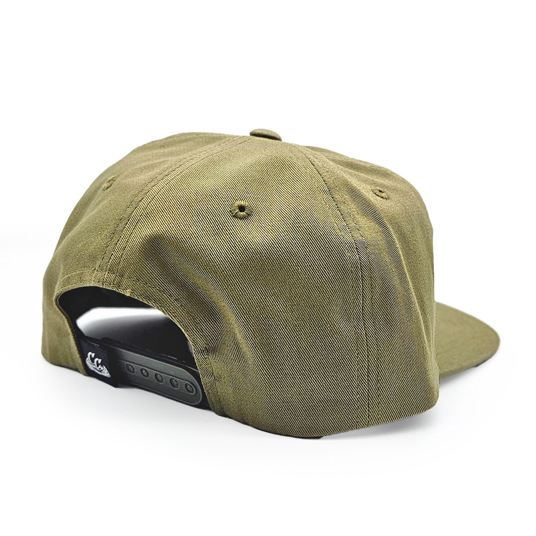 PuffPuff Pass - Unstructured Flatbill Hat - Olive