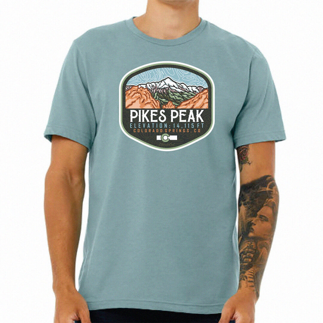 Pikes Peak T-Shirt - Blue Lagoon