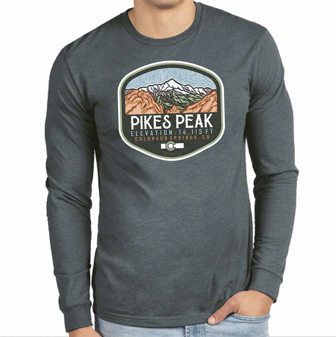 Pikes Peak Long Sleeve T-Shirt - Indigo