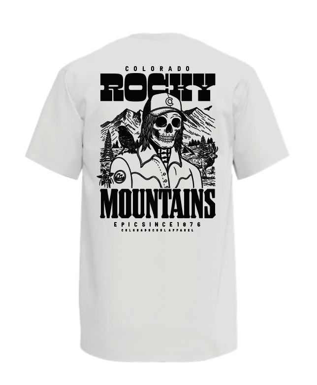 Rocky Mountain Skeleton T-Shirt - Bone