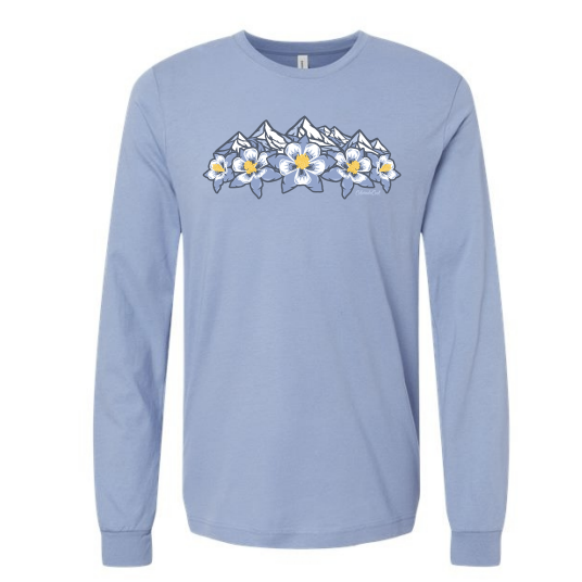 Floral Range Long Sleeve T-Shirt - Lavender Blue