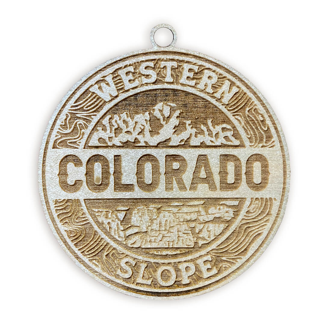 Vintage Western Slope Wooden Ornament