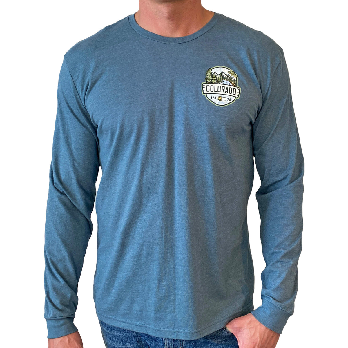 Woodland Long Sleeve T-Shirt - Indigo