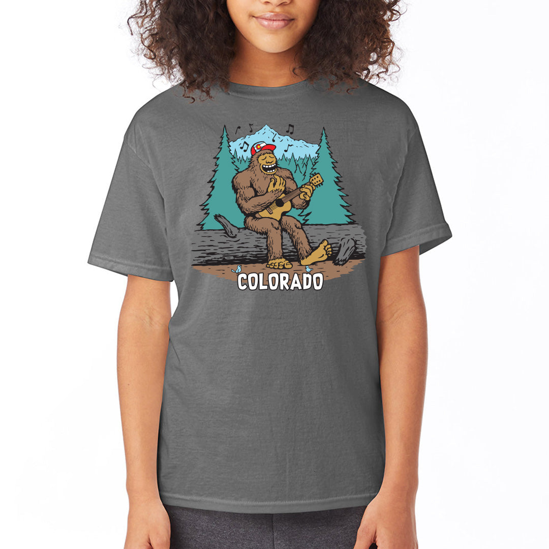 Jammin' Bigfoot T-Shirt - Youth Unisex - Smoke Grey