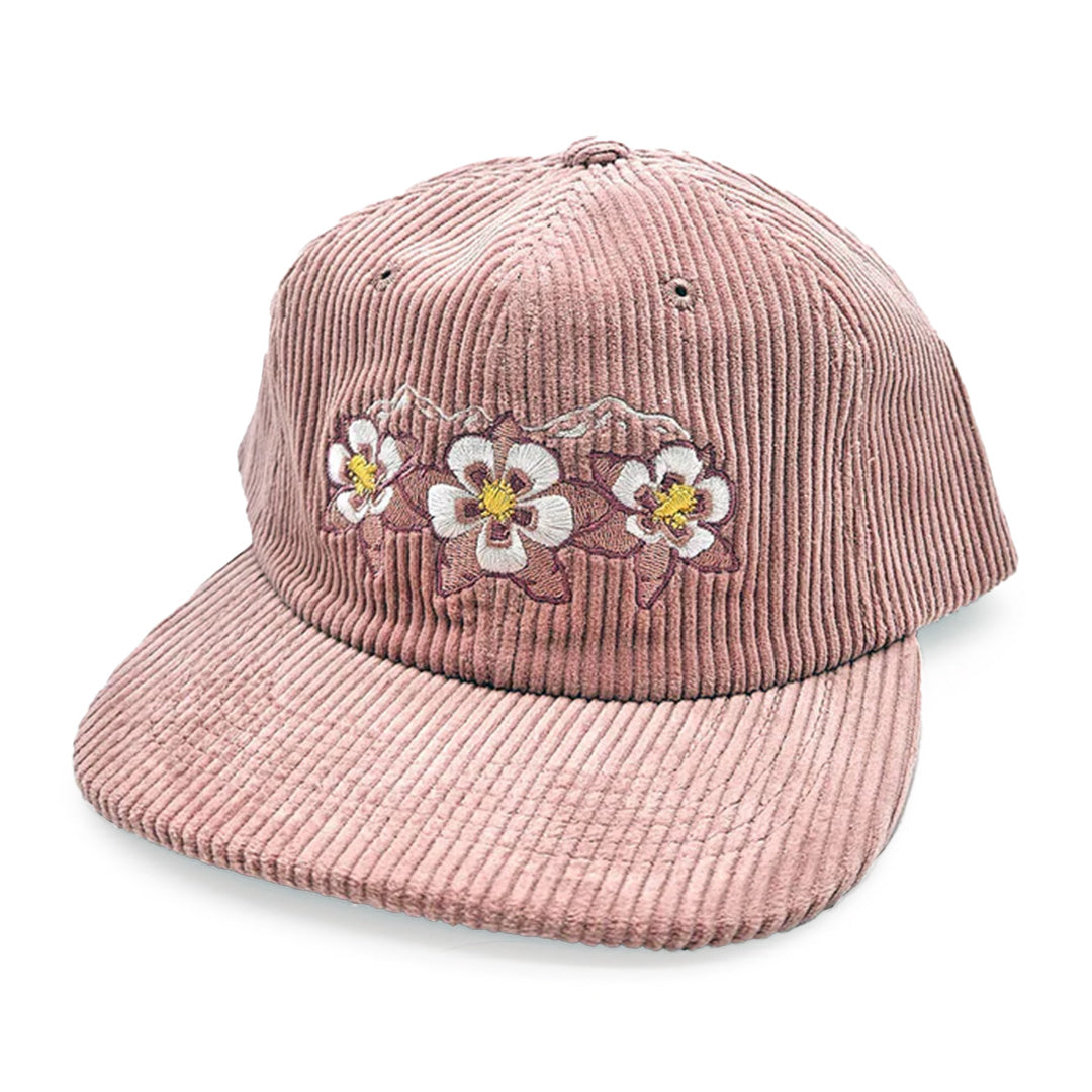 Floral Range Hat - Mauve - Corduroy