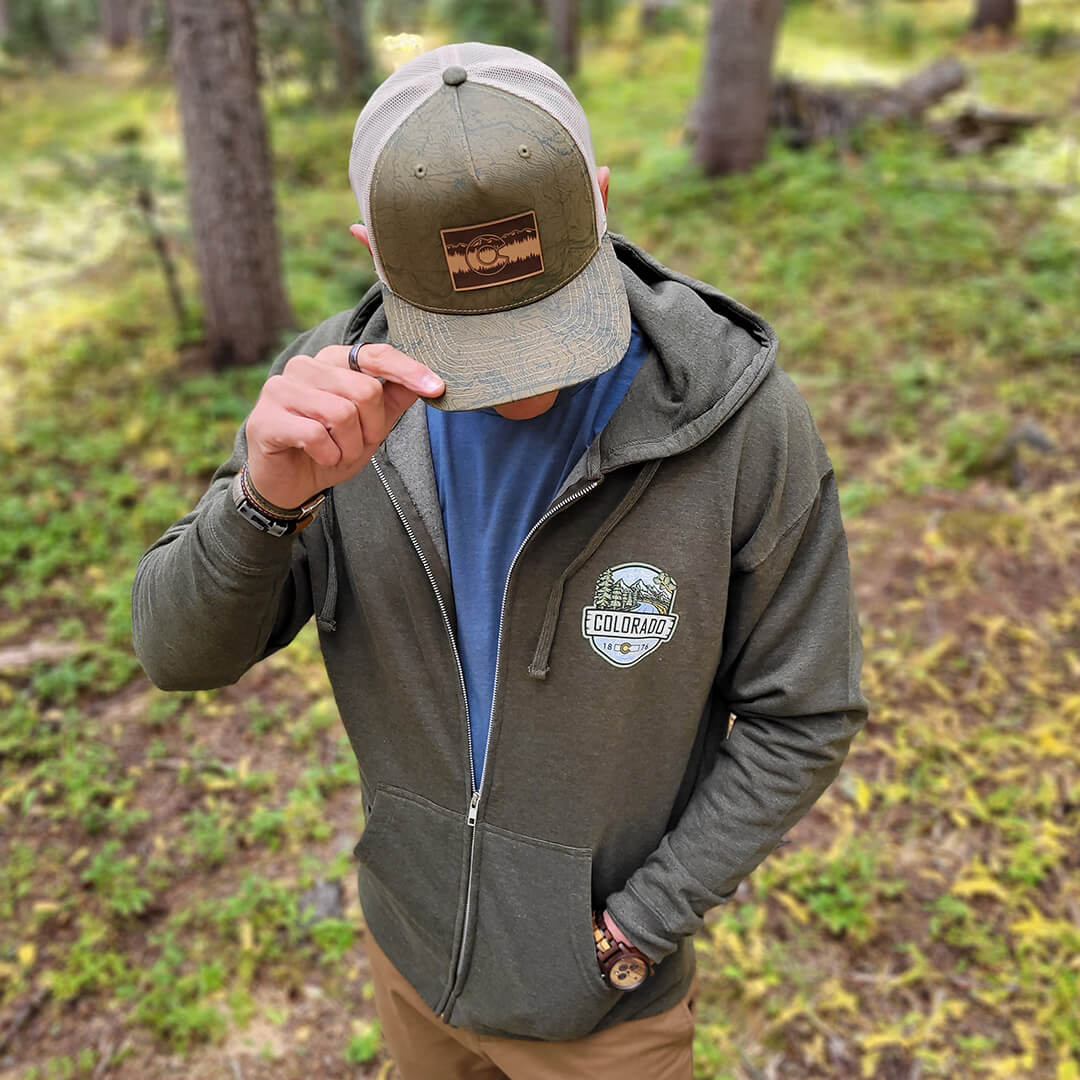 Topo Trucker Hat - Olive - Treeline Patch