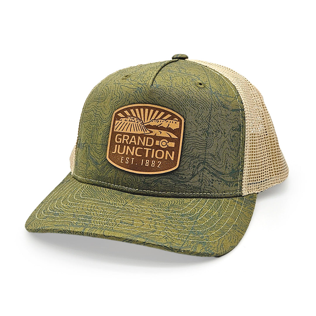 Grand Junction - Topo Trucker Hat - Olive