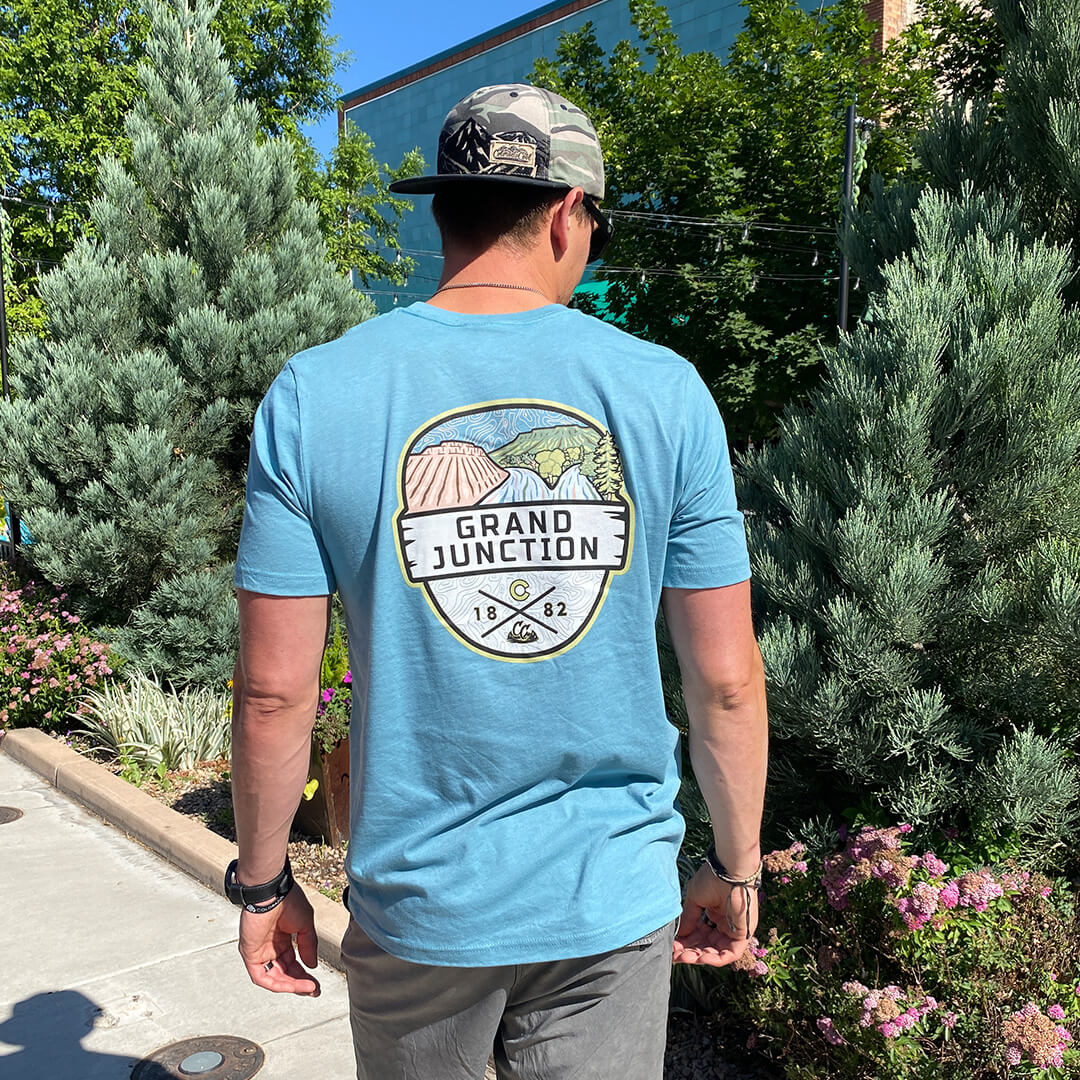 Grand Junction Trailhead T-Shirt - Unisex - Blue Lagoon