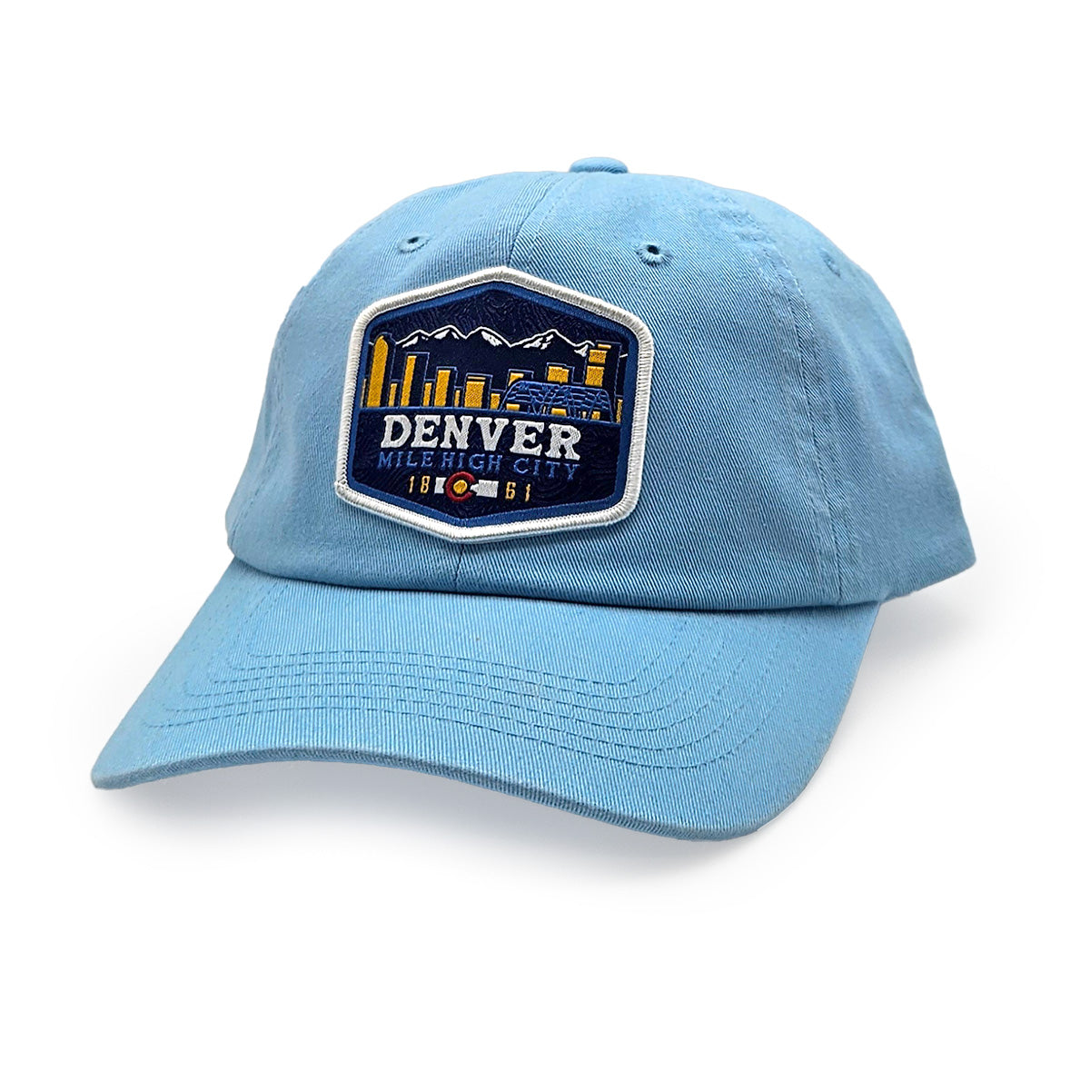 Denver Mile High City Hat - Unstructured - Light Blue