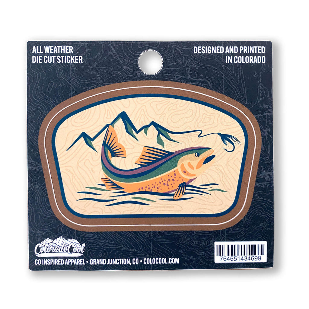 Mountain Cast Sticker - Colorado Stickers Online