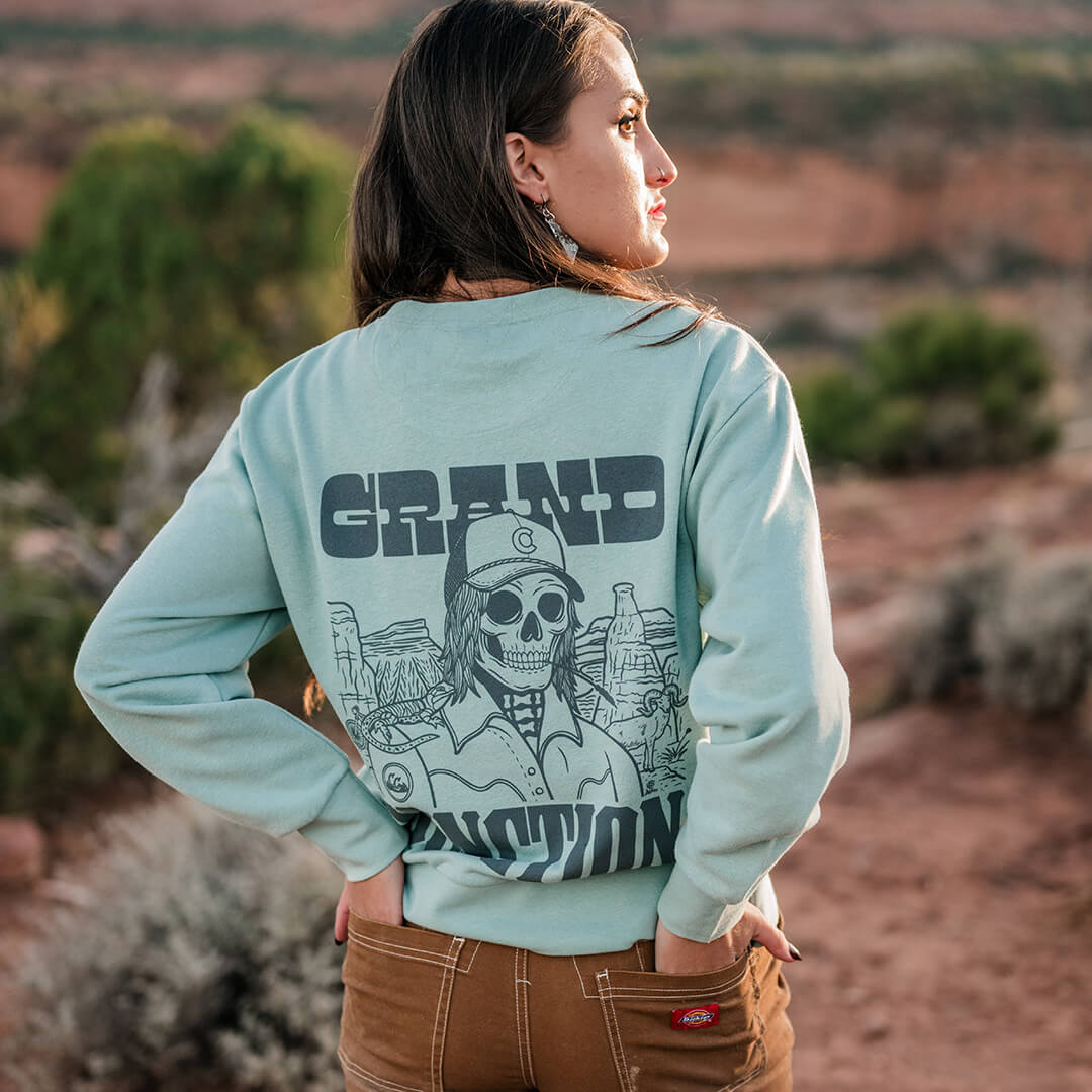 Grand Junction Skeleton Sweatshirt - Stonewash Green