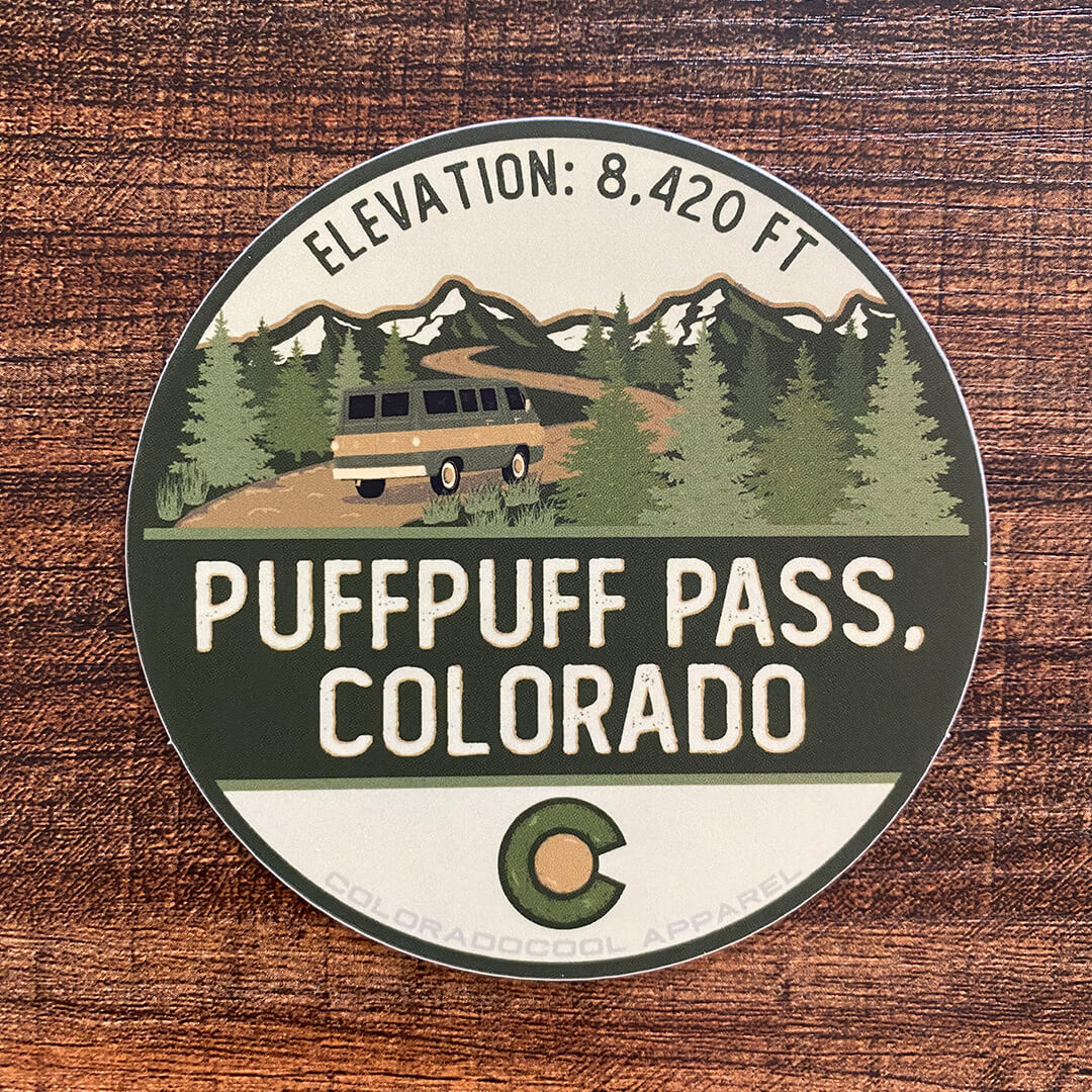 PuffPuff Pass, Colorado Sticker