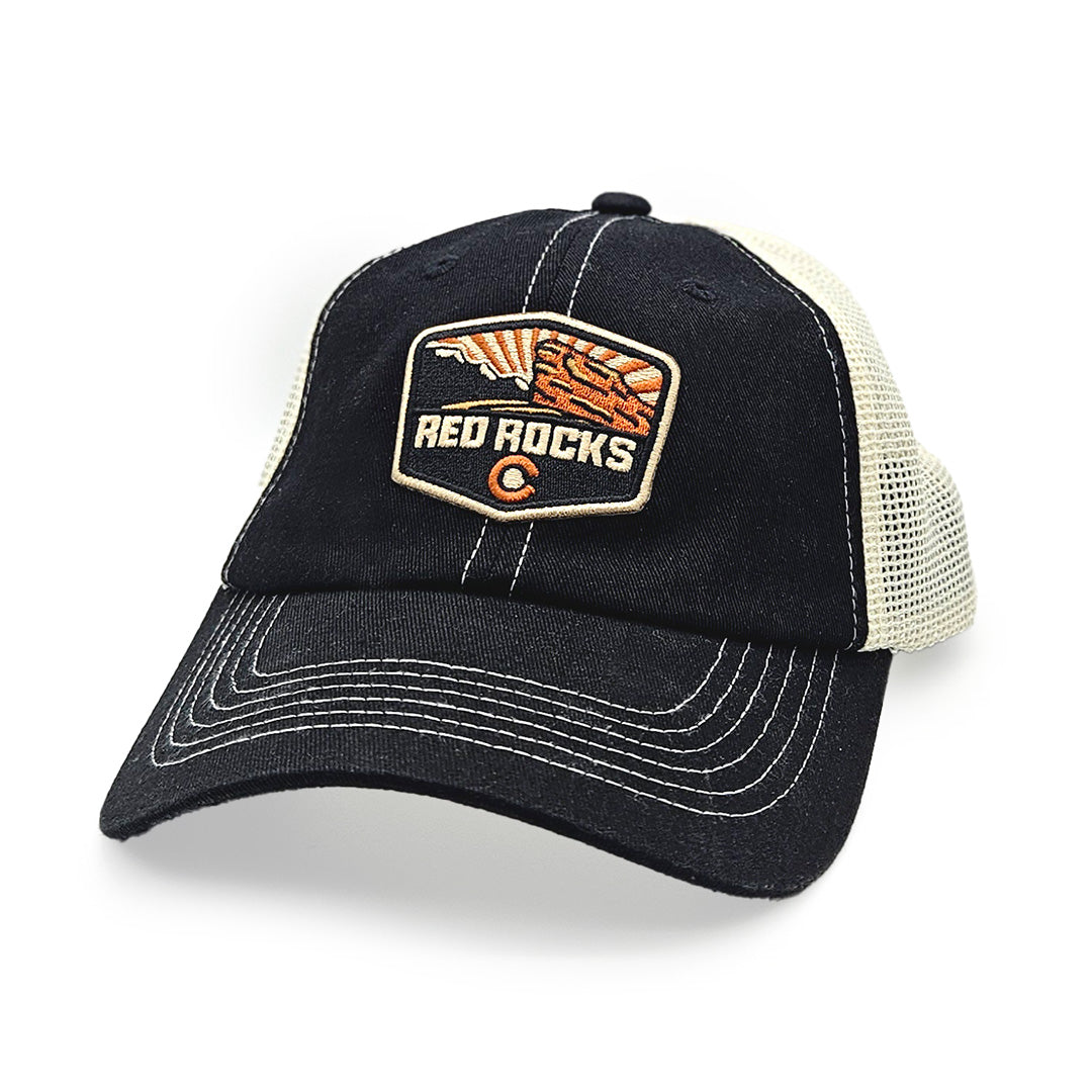 Red Rocks Patch Hat - Unstructured - Black/Stone