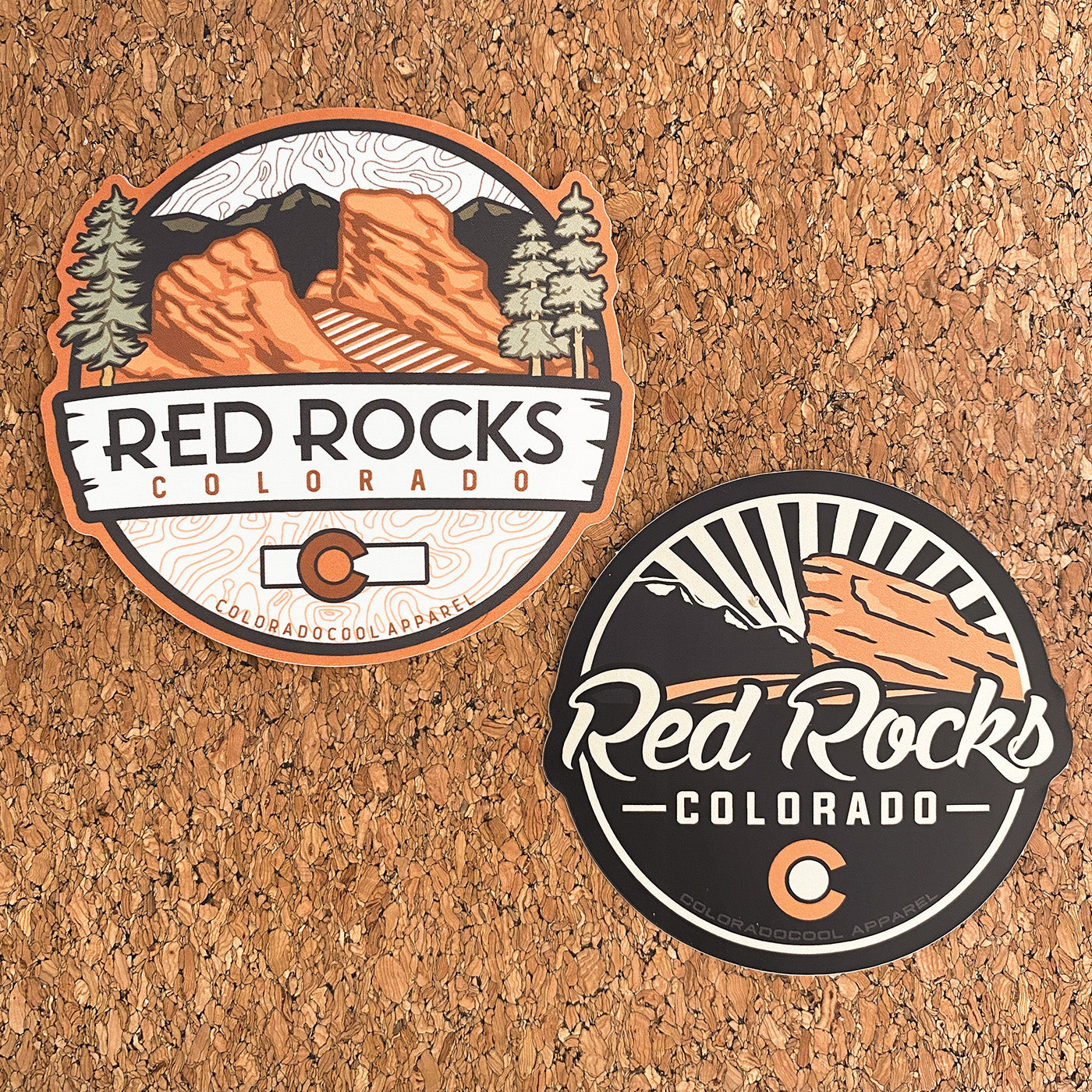 Red Rocks Topo Sticker