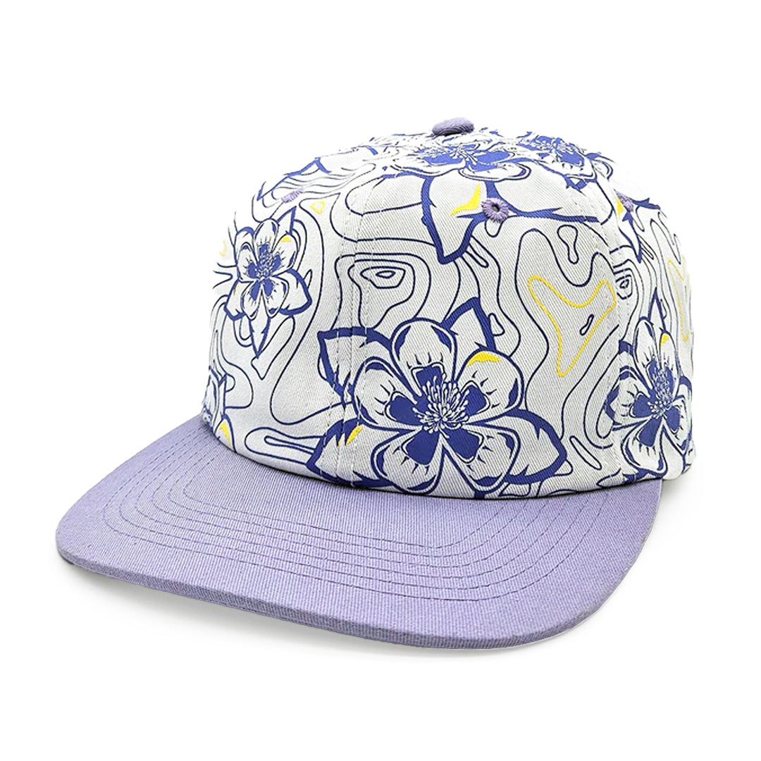 Topo Floral Hat - White/Purple