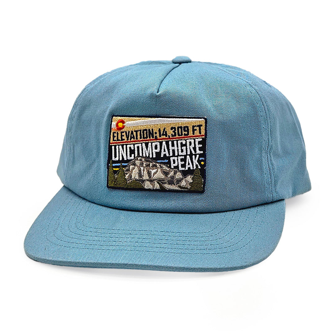 Uncompahgre Peak - Unstructured Flatbill Hat - Light Blue