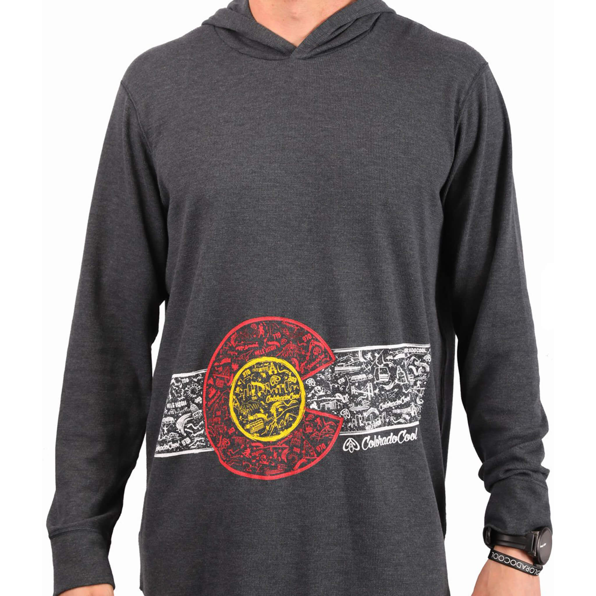 Colorado Flag Hoodie - Gray