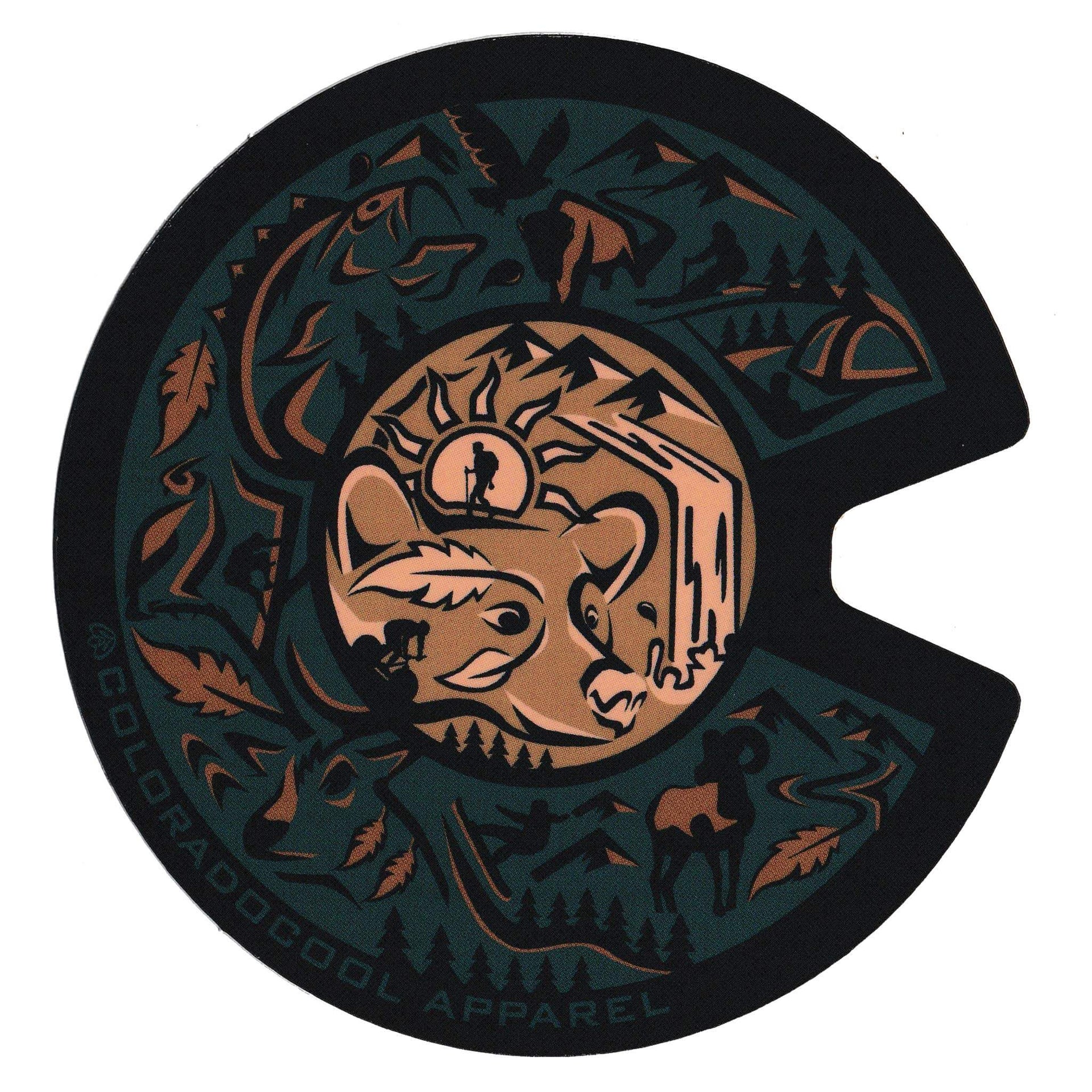 Colorado Collage Sticker - Navy/Brown