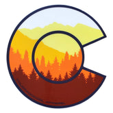 Colorado Flag Sticker - Colorado Sticker with Mountains