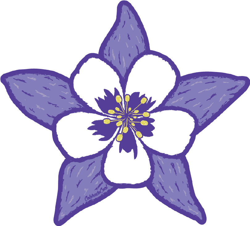 Columbine Flower Sticker
