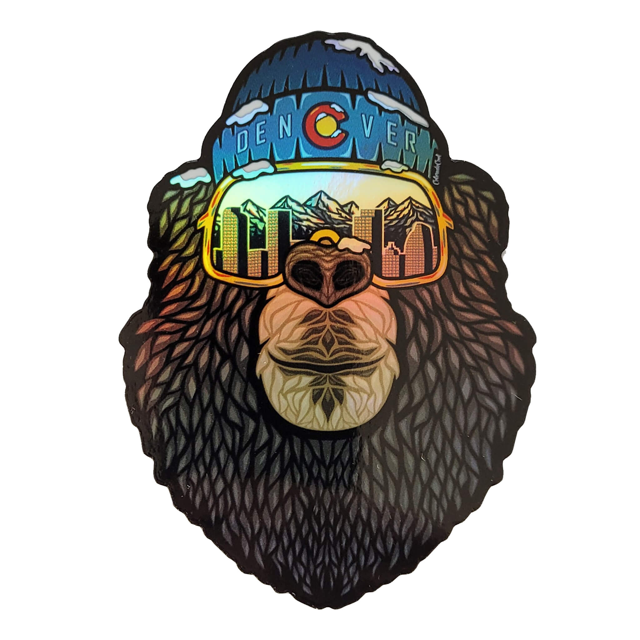 Holographic Denver Colorado Bear Sticker