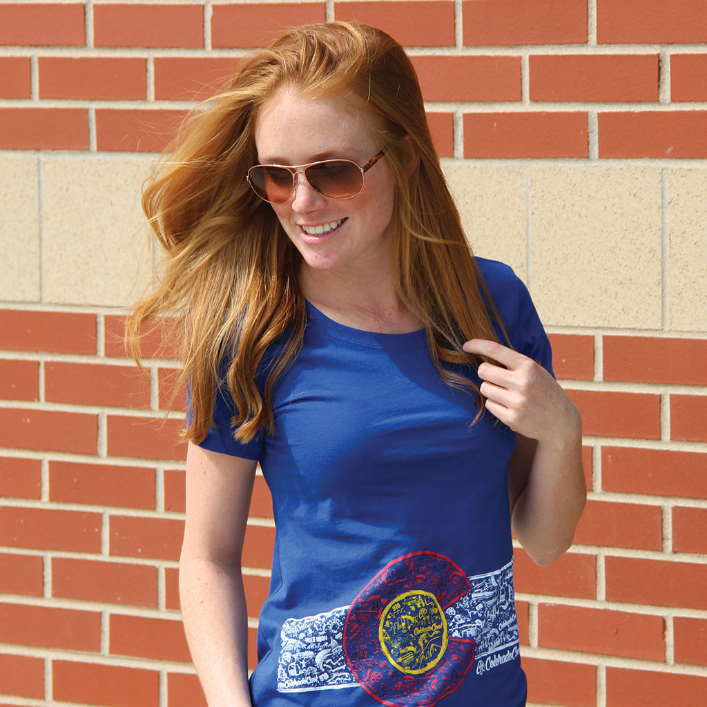 Women's Colorado Flag t-shirt | ColoradoCool Apparel