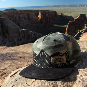 Mountain Camo Flatbill Hat - Snapback