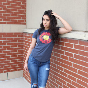 Colorado Flag Collage T-Shirt Womens - Vintage Navy