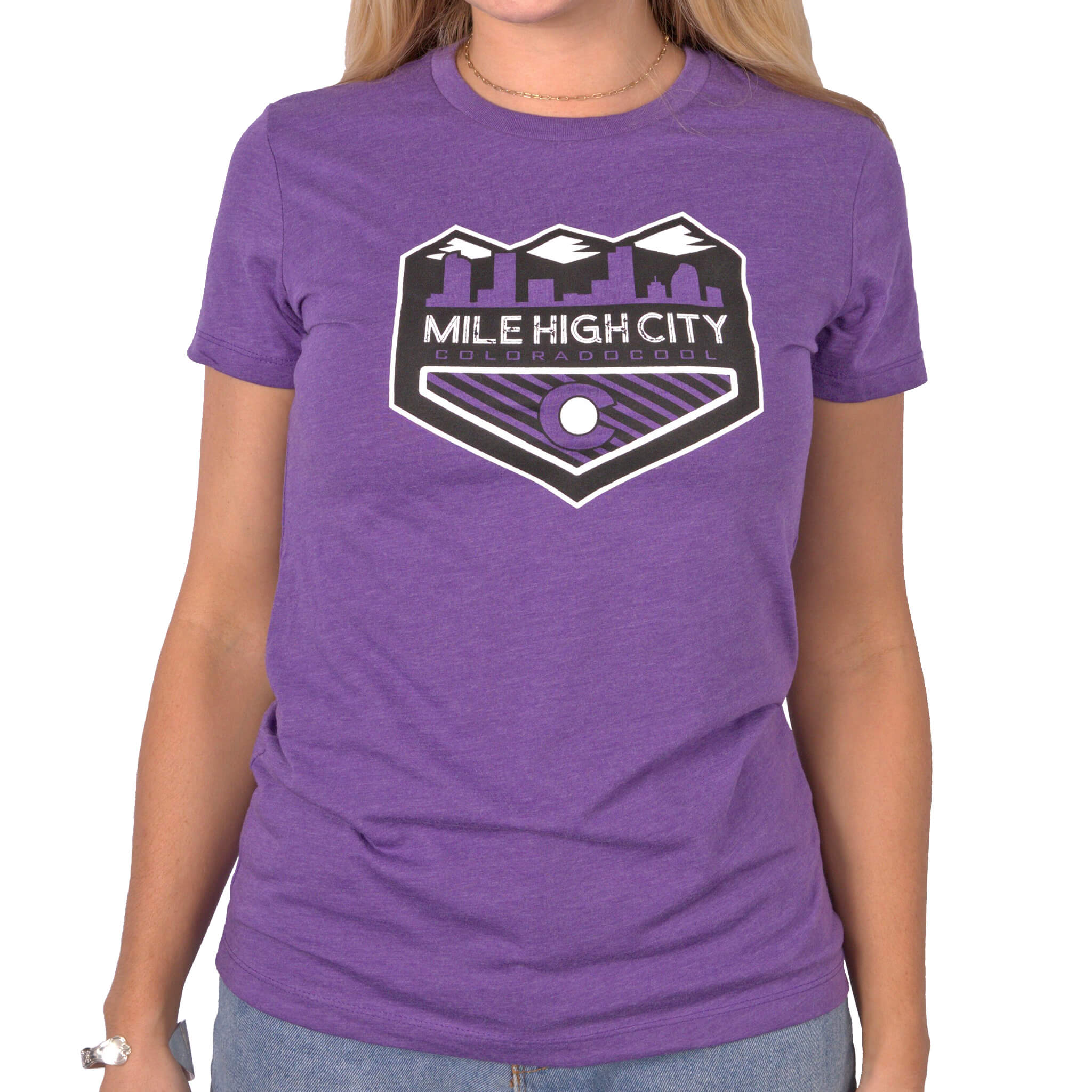 Mile High City Women's T-Shirt - Purple