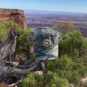 Colorado Flag Frayed Camo Washed Hat