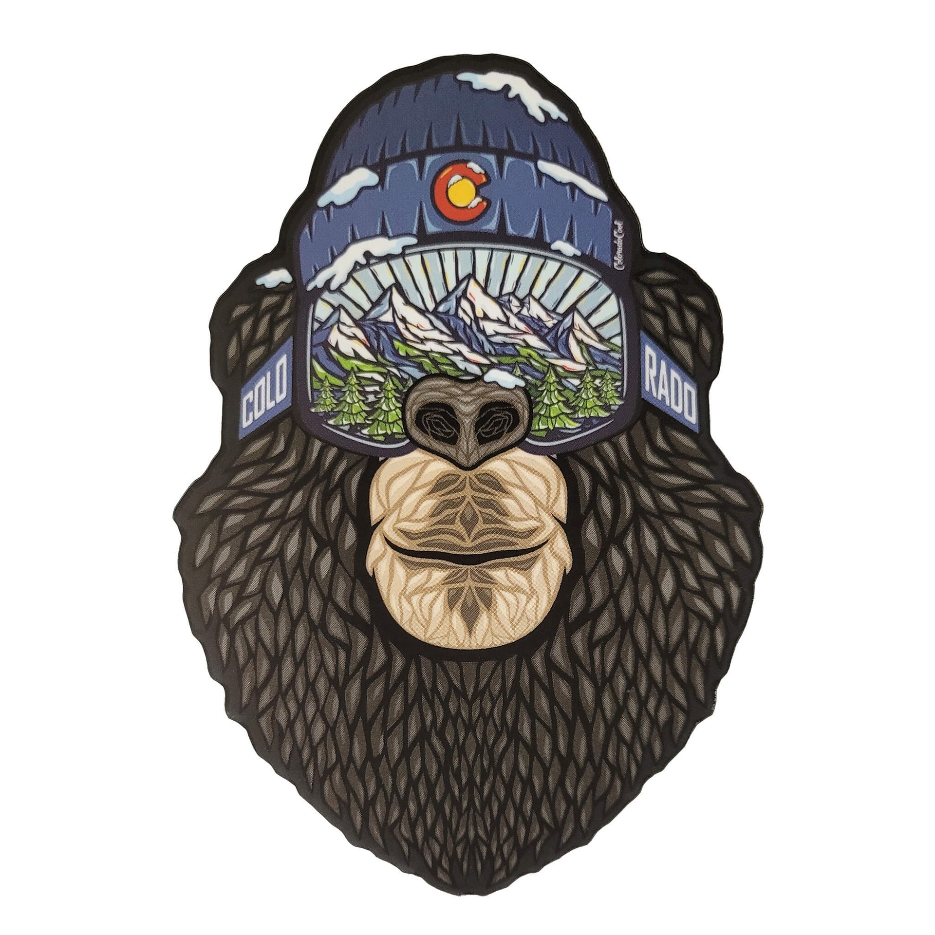 Winter Bear with Goggles Sticker - Matte