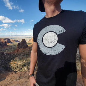 Topo Map T-Shirt - Black