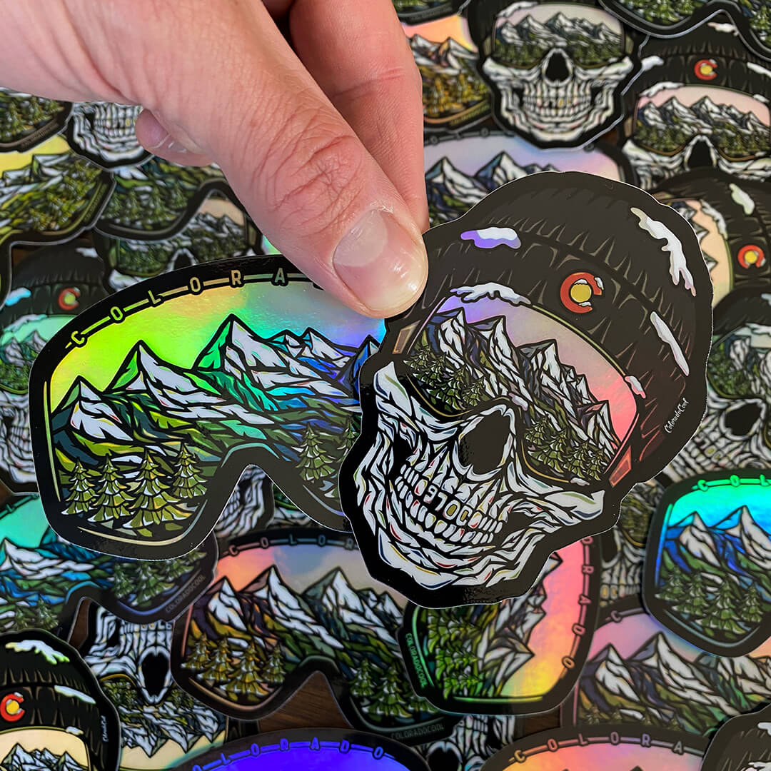 Skull Sticker - Holographic