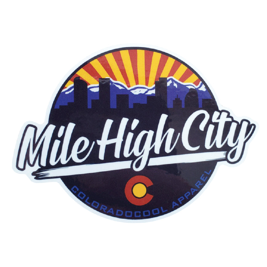 Mile High City Script Sticker